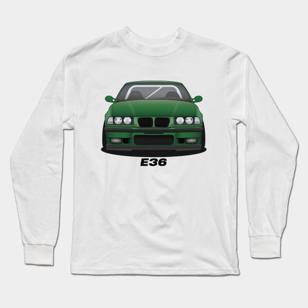 Green E36 Long Sleeve T-Shirt by turboosted